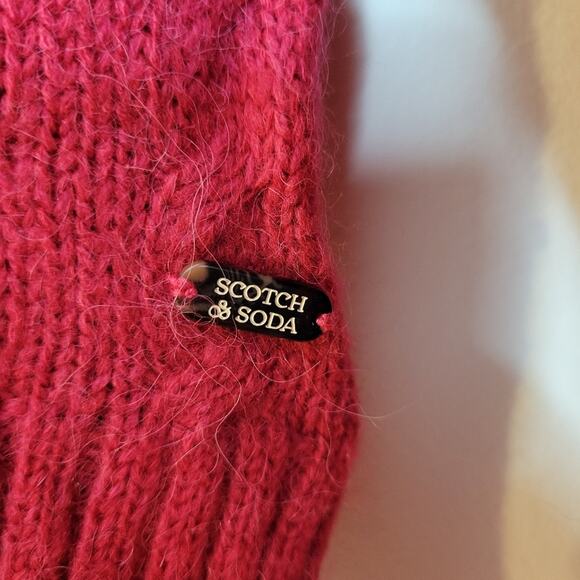 Scotch & Soda Cable knit Fair Isle sweater in Cosmic Pink - Picture 3 of 9
